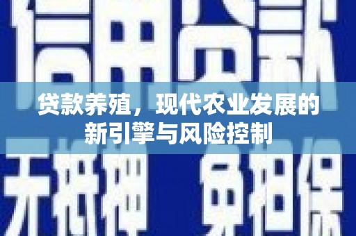 天元贷款养殖，现代农业发展的新引擎与风险控制