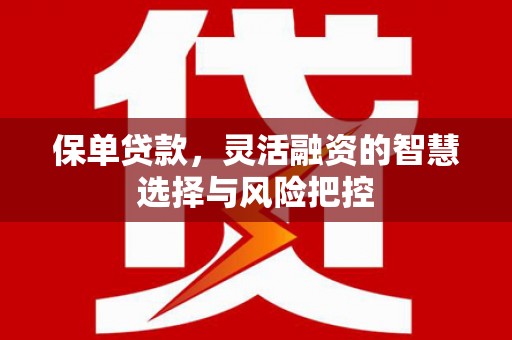 天元保单贷款，灵活融资的智慧选择与风险把控