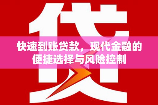 天元快速到账贷款，现代金融的便捷选择与风险控制