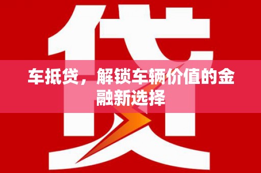 天元车抵贷，解锁车辆价值的金融新选择