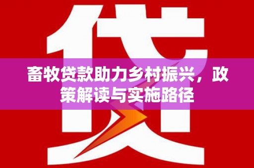 天元畜牧贷款助力乡村振兴，政策解读与实施路径