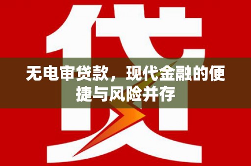 天元无电审贷款，现代金融的便捷与风险并存