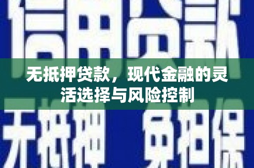 天元无抵押贷款，现代金融的灵活选择与风险控制