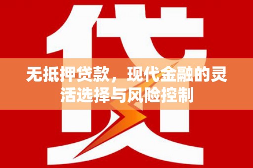 天元无抵押贷款，现代金融的灵活选择与风险控制