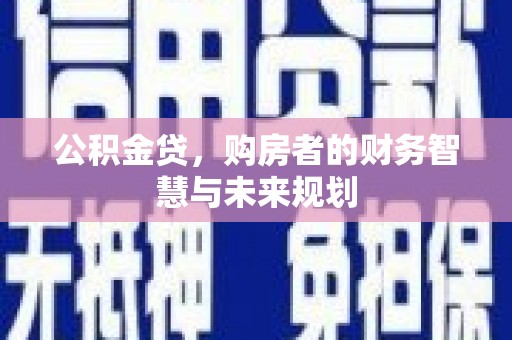 天元公积金贷，购房者的财务智慧与未来规划