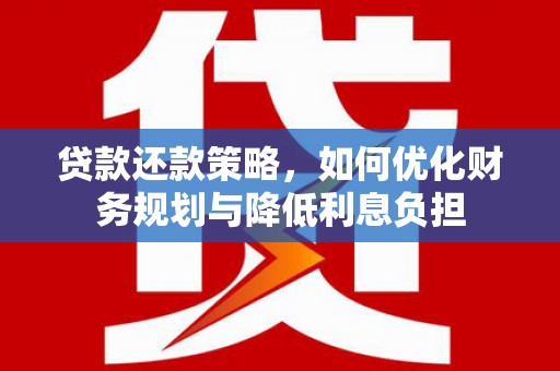 天元贷款还款策略，如何优化财务规划与降低利息负担