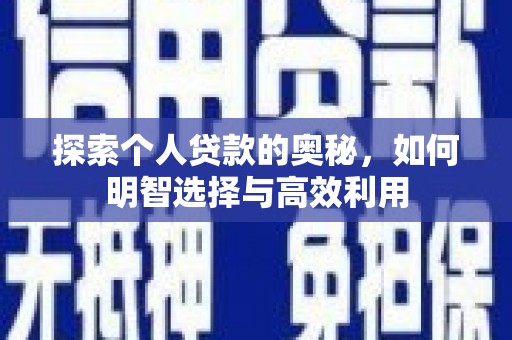 天元探索个人贷款的奥秘，如何明智选择与高效利用