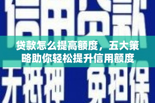 天元贷款怎么提高额度，五大策略助你轻松提升信用额度