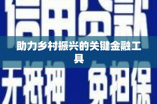 天元助力乡村振兴的关键金融工具