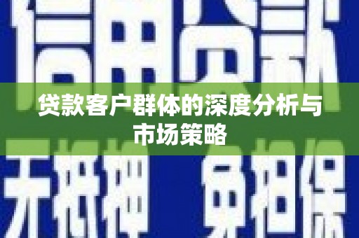 天元贷款客户群体的深度分析与市场策略