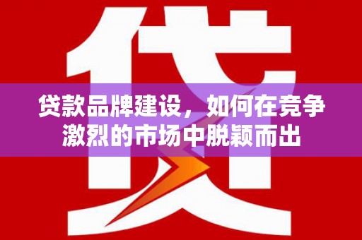天元贷款品牌建设，如何在竞争激烈的市场中脱颖而出