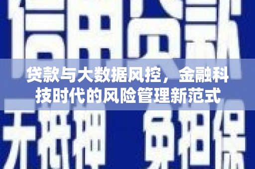 天元贷款与大数据风控，金融科技时代的风险管理新范式