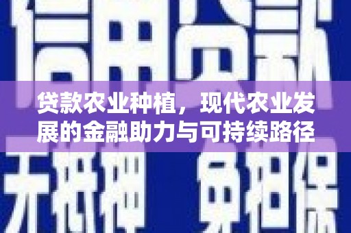 天元贷款农业种植，现代农业发展的金融助力与可持续路径