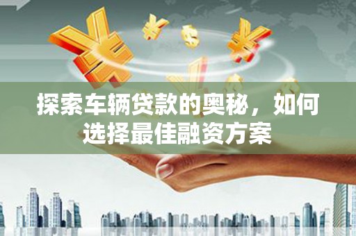 天元探索车辆贷款的奥秘，如何选择最佳融资方案