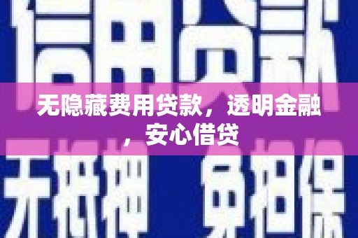 天元无隐藏费用贷款，透明金融，安心借贷