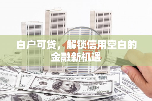 天元白户可贷，解锁信用空白的金融新机遇