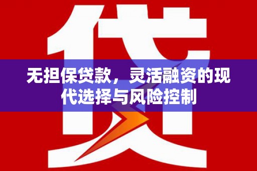 天元无担保贷款，灵活融资的现代选择与风险控制