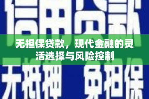 天元无担保贷款，现代金融的灵活选择与风险控制