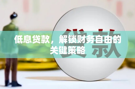 天元低息贷款，解锁财务自由的关键策略