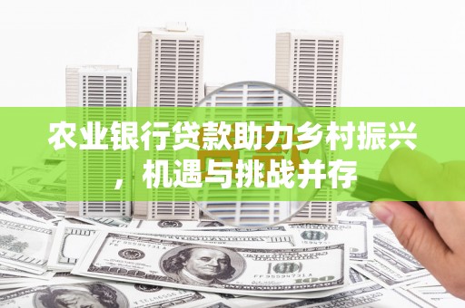 天元农业银行贷款助力乡村振兴，机遇与挑战并存