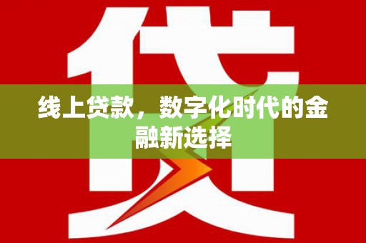 天元线上贷款，数字化时代的金融新选择
