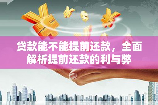 天元贷款能不能提前还款，全面解析提前还款的利与弊