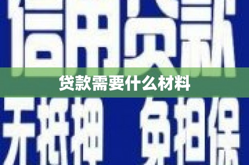 天元贷款需要什么材料