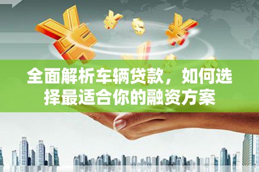 天元全面解析车辆贷款，如何选择最适合你的融资方案