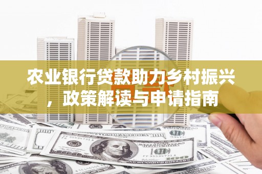 天元农业银行贷款助力乡村振兴，政策解读与申请指南