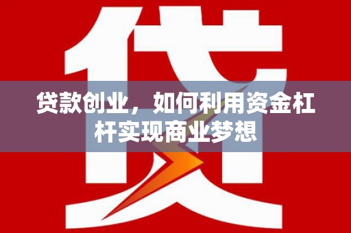 天元贷款创业，如何利用资金杠杆实现商业梦想