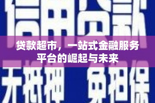 天元贷款超市，一站式金融服务平台的崛起与未来