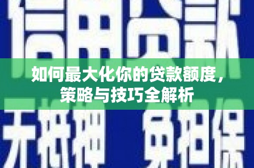 天元如何最大化你的贷款额度，策略与技巧全解析