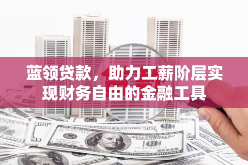 天元蓝领贷款，助力工薪阶层实现财务自由的金融工具