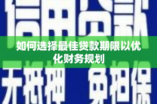 天元如何选择最佳贷款期限以优化财务规划