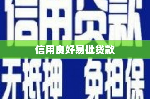 天元信用良好易批贷款