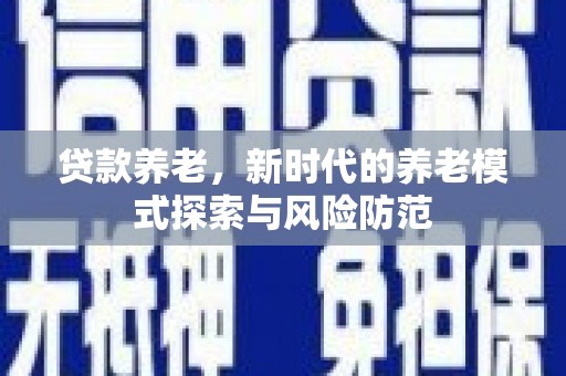 天元贷款养老，新时代的养老模式探索与风险防范