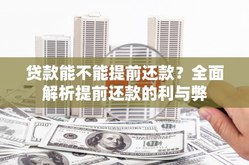 天元贷款能不能提前还款？全面解析提前还款的利与弊