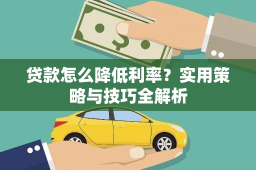 天元贷款怎么降低利率？实用策略与技巧全解析